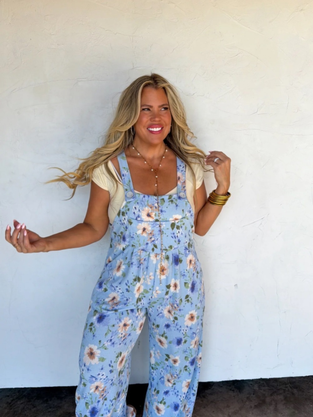 BS1–Vibrant Floral Overalls